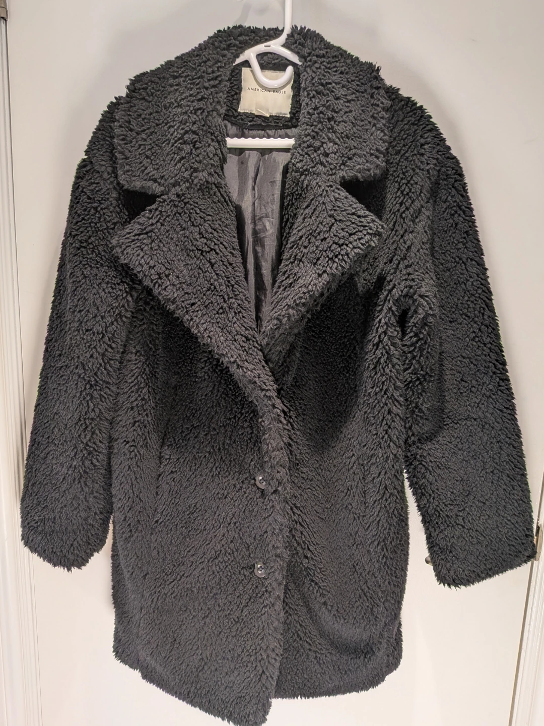 Oversized Black Teddy Coat 🥕