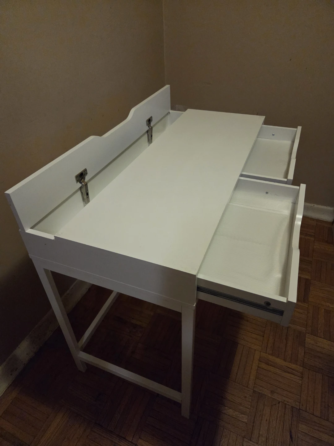 White Desk with Two Drawers