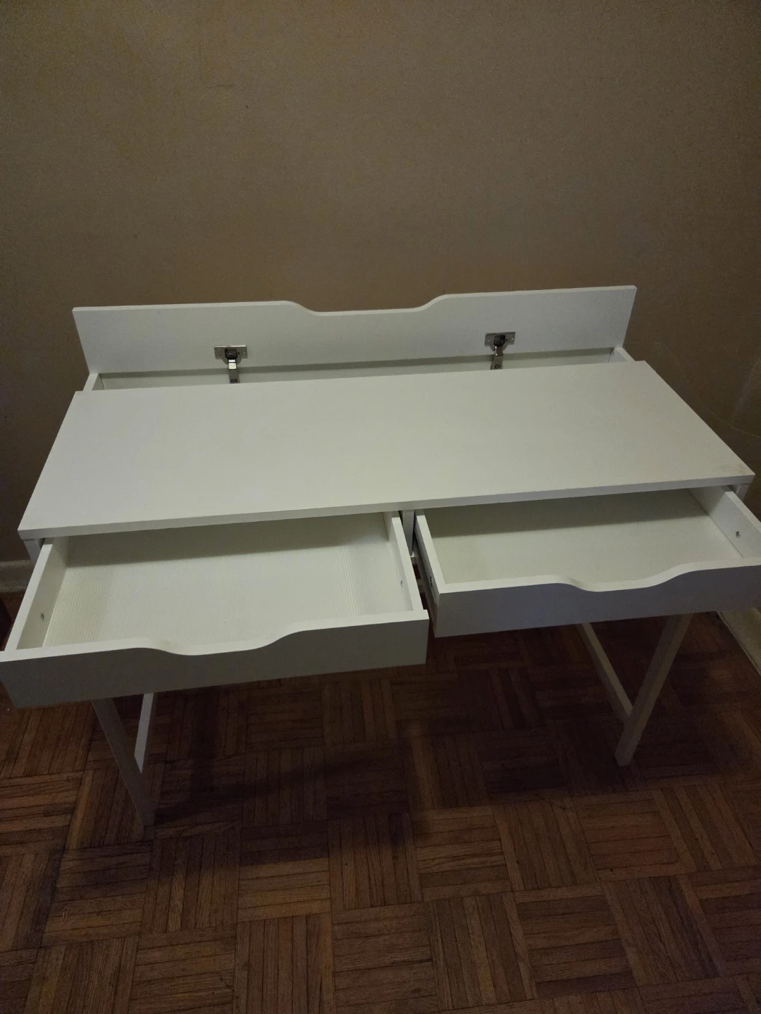 White Desk with Two Drawers - photo 2