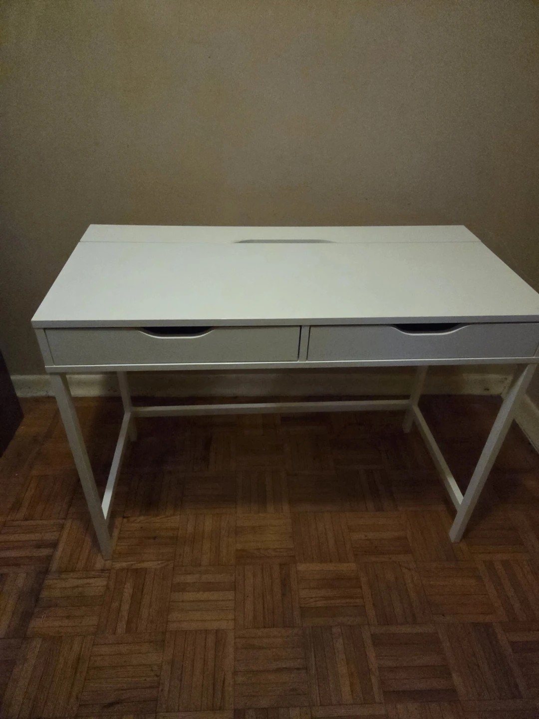 White Desk with Two Drawers - photo 3