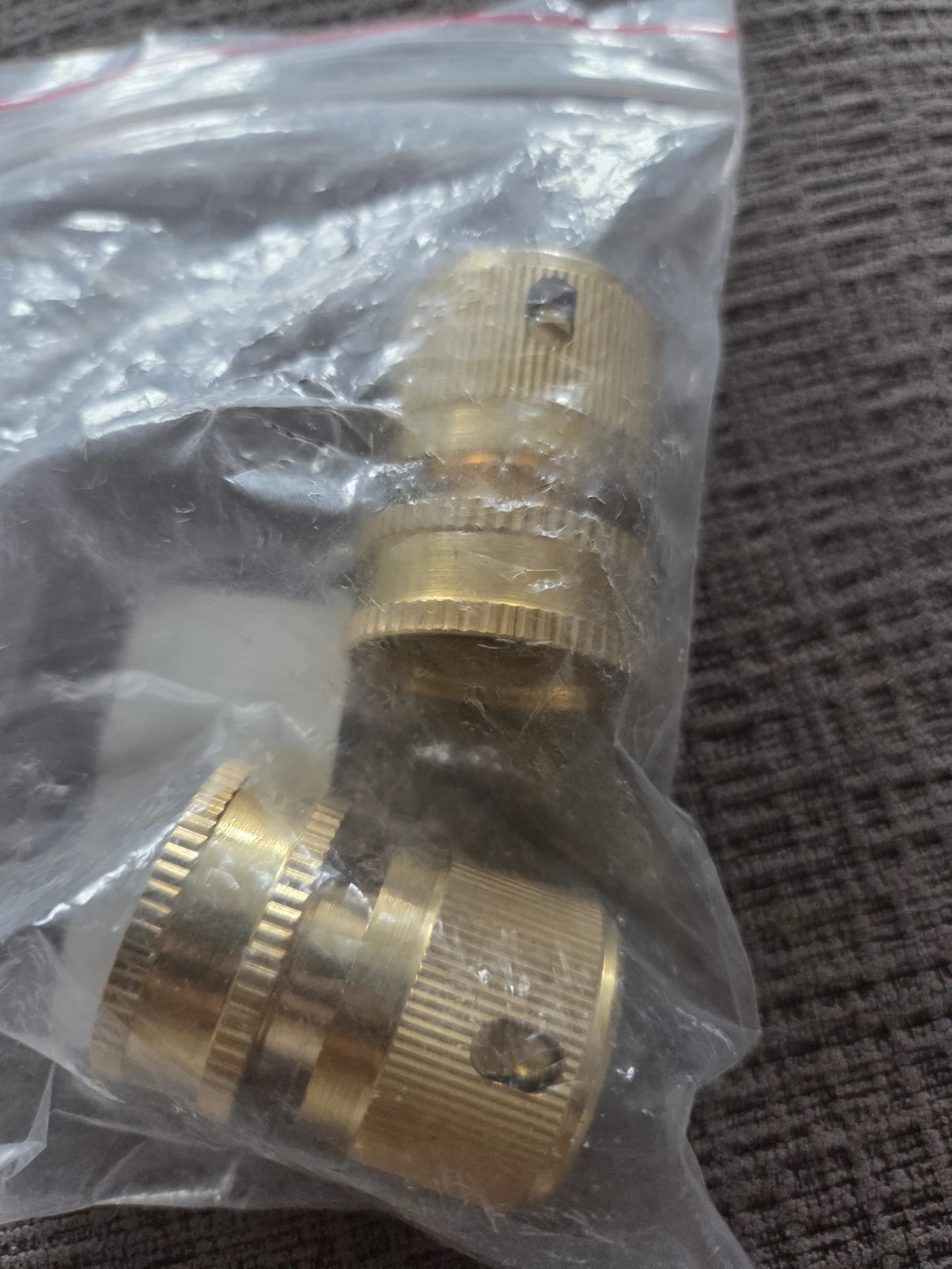 Set of 2 Brass 3/4" Hose Connector Adapter For Garden Tap