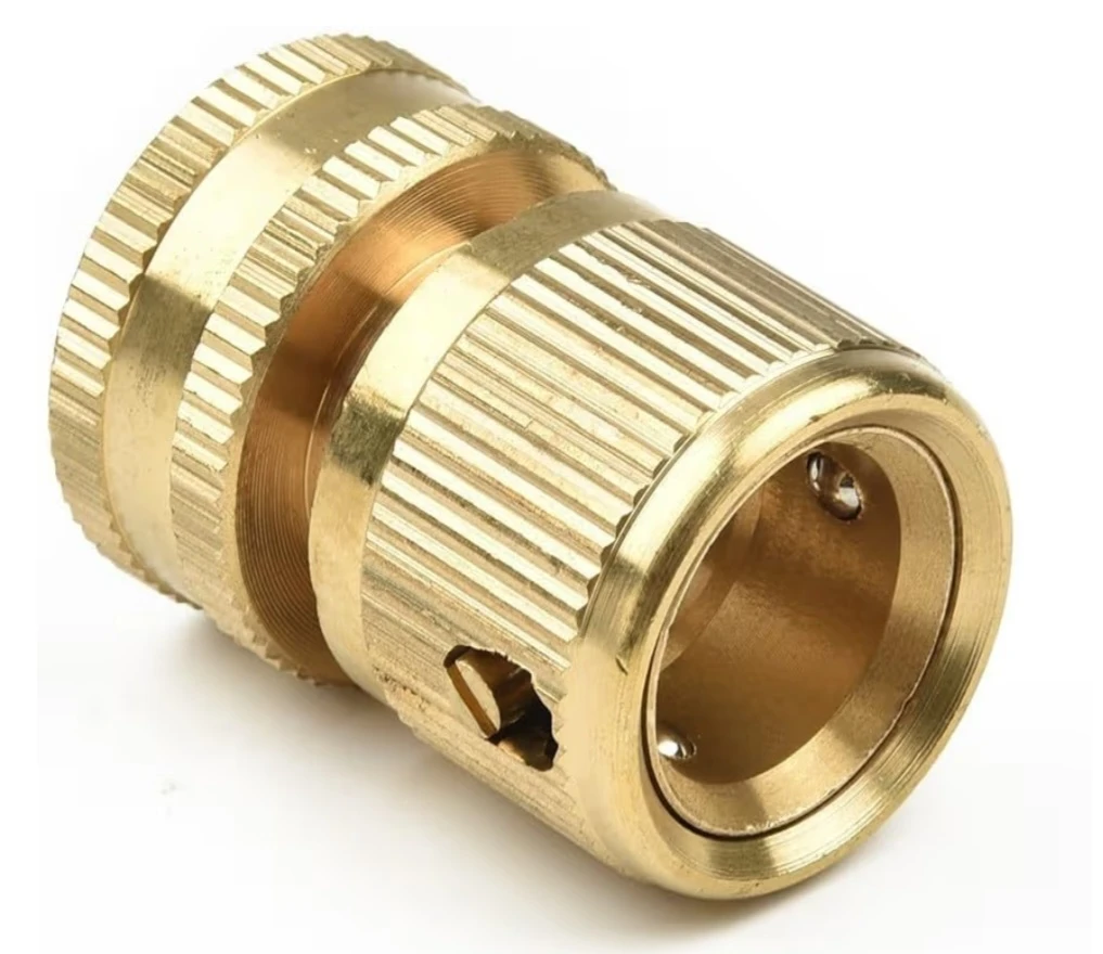 Set of 2 Brass 3/4" Hose Connector Adapter For Garden Tap - photo 2