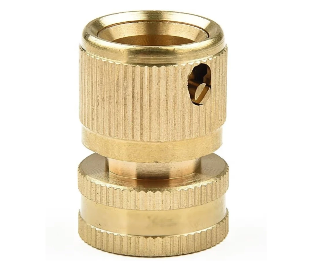 Set of 2 Brass 3/4" Hose Connector Adapter For Garden Tap - photo 4