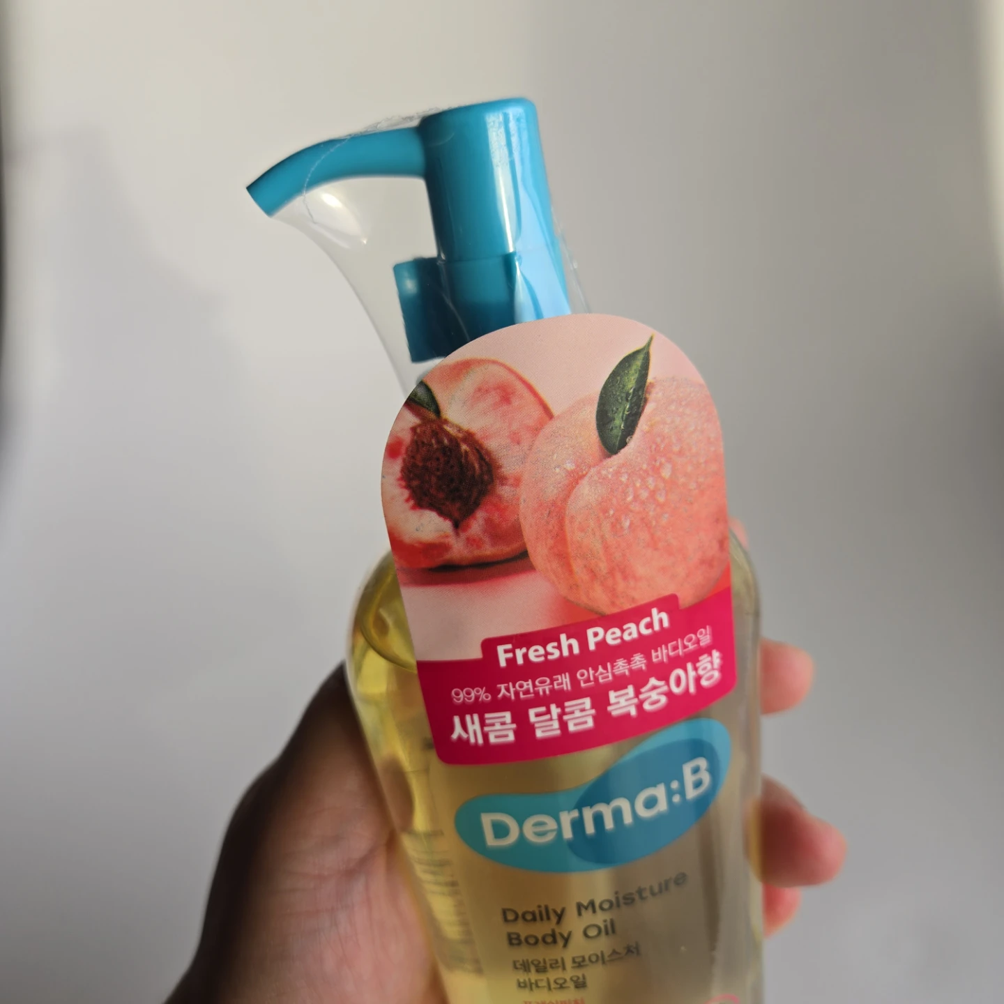Derma:B Daily Moisture Body Oil - Fresh Peach 200ml - photo 5