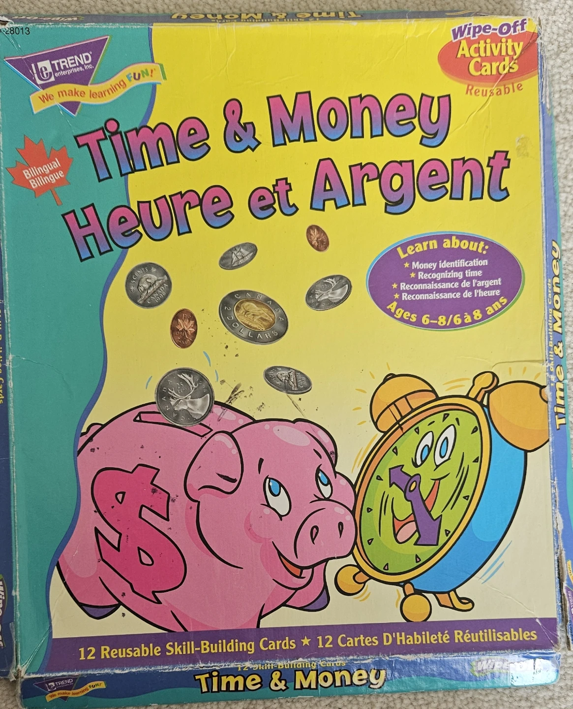 TREND Enterprises Time & Money Fun Wipe-Off Activity Cards