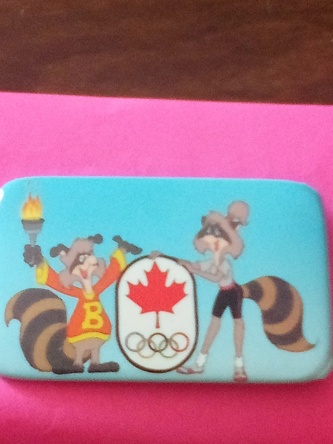 Vintage  1976 Olympic Raccoon Pin Badge - photo 2