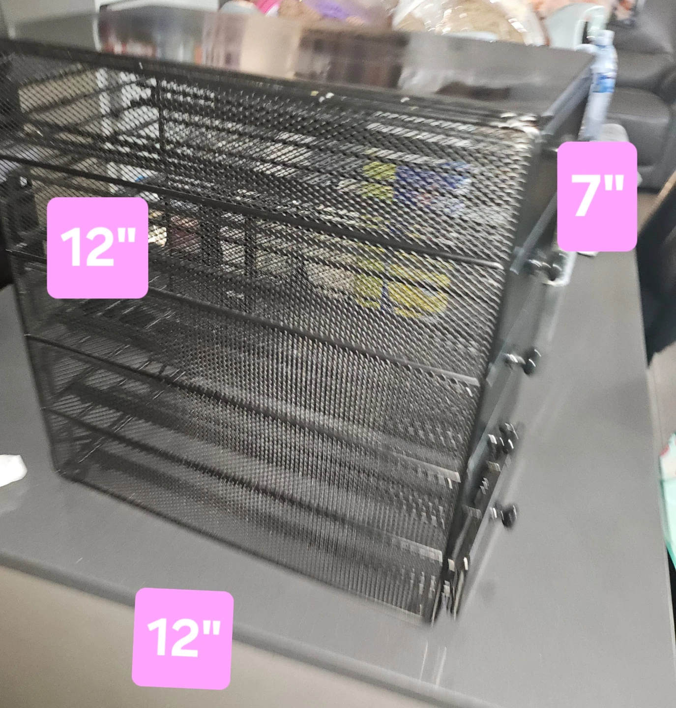 Black Mesh Desk Organizer with 5 Drawers