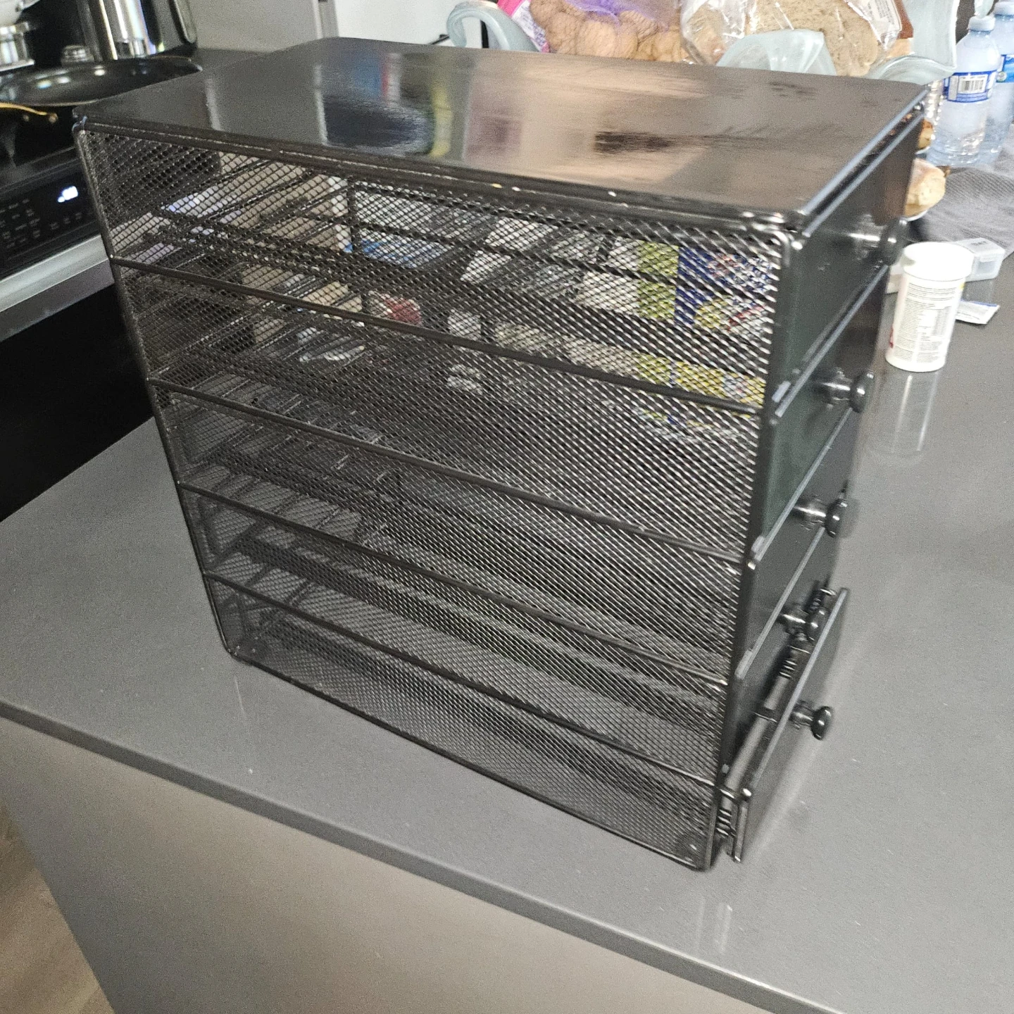 Black Mesh Desk Organizer with 5 Drawers - photo 3