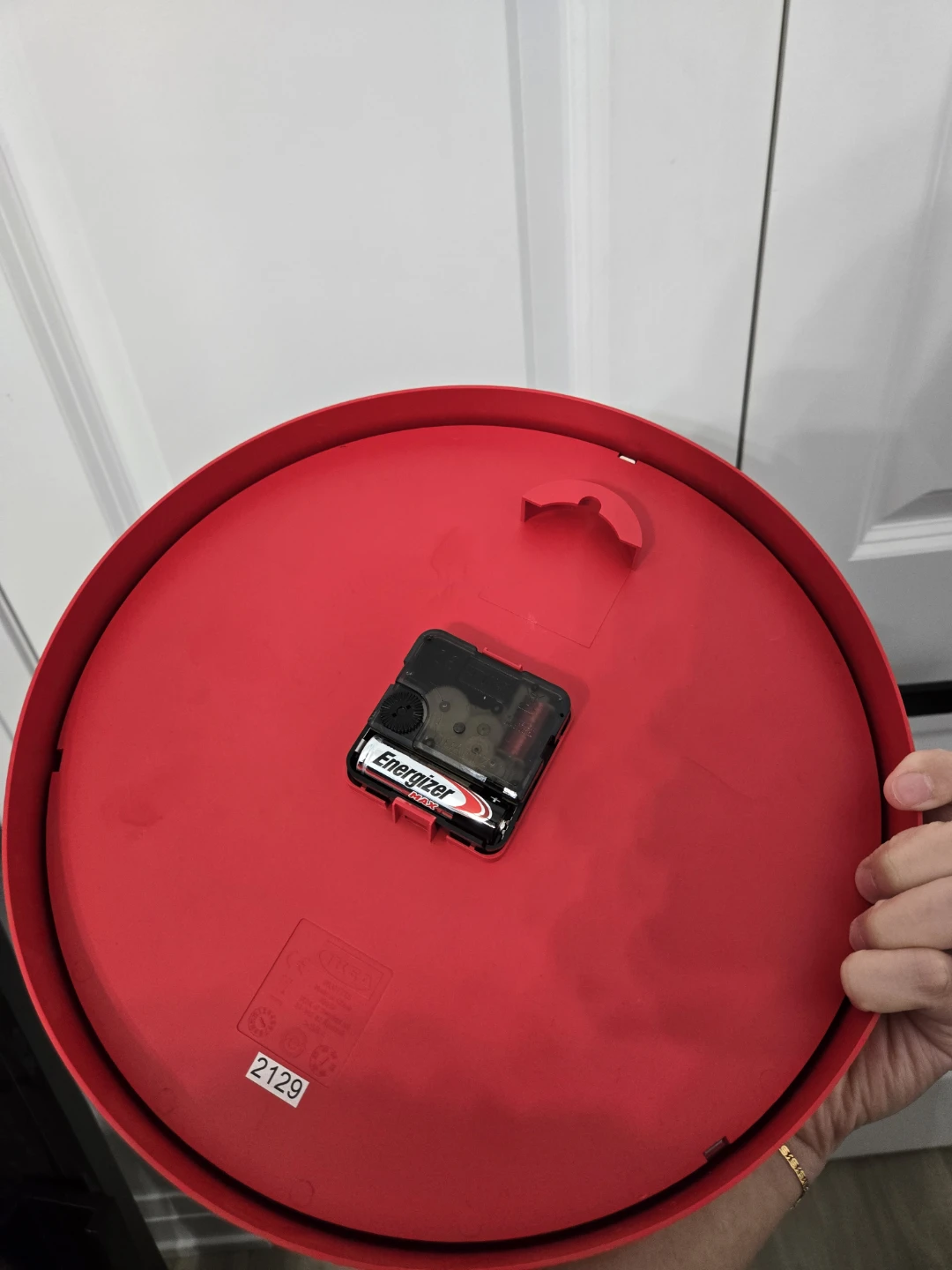 Red Wall Clock with Quartz Movement - photo 2