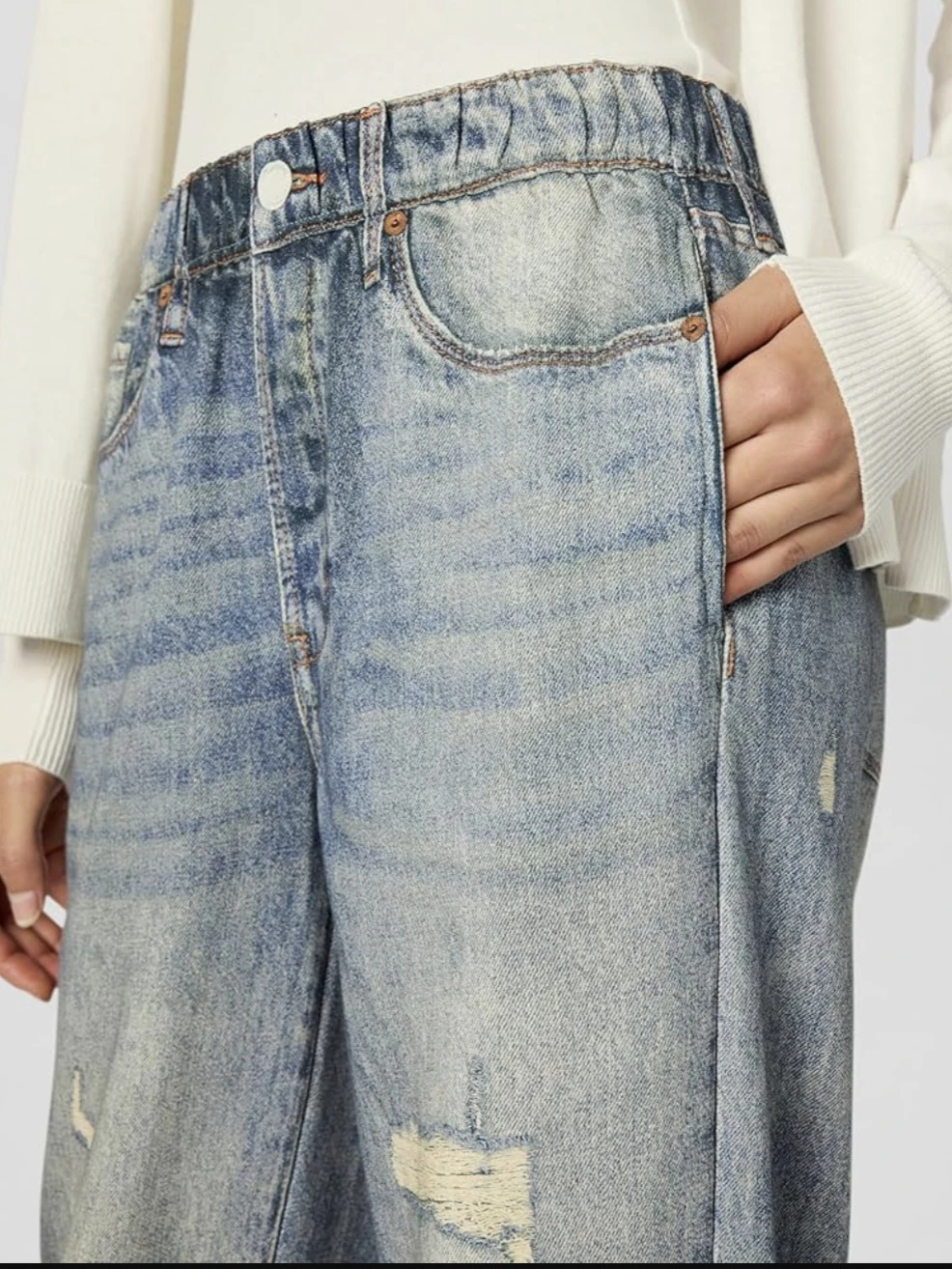 [BLANKNYC] French Terry Distressed Jogger - photo 5