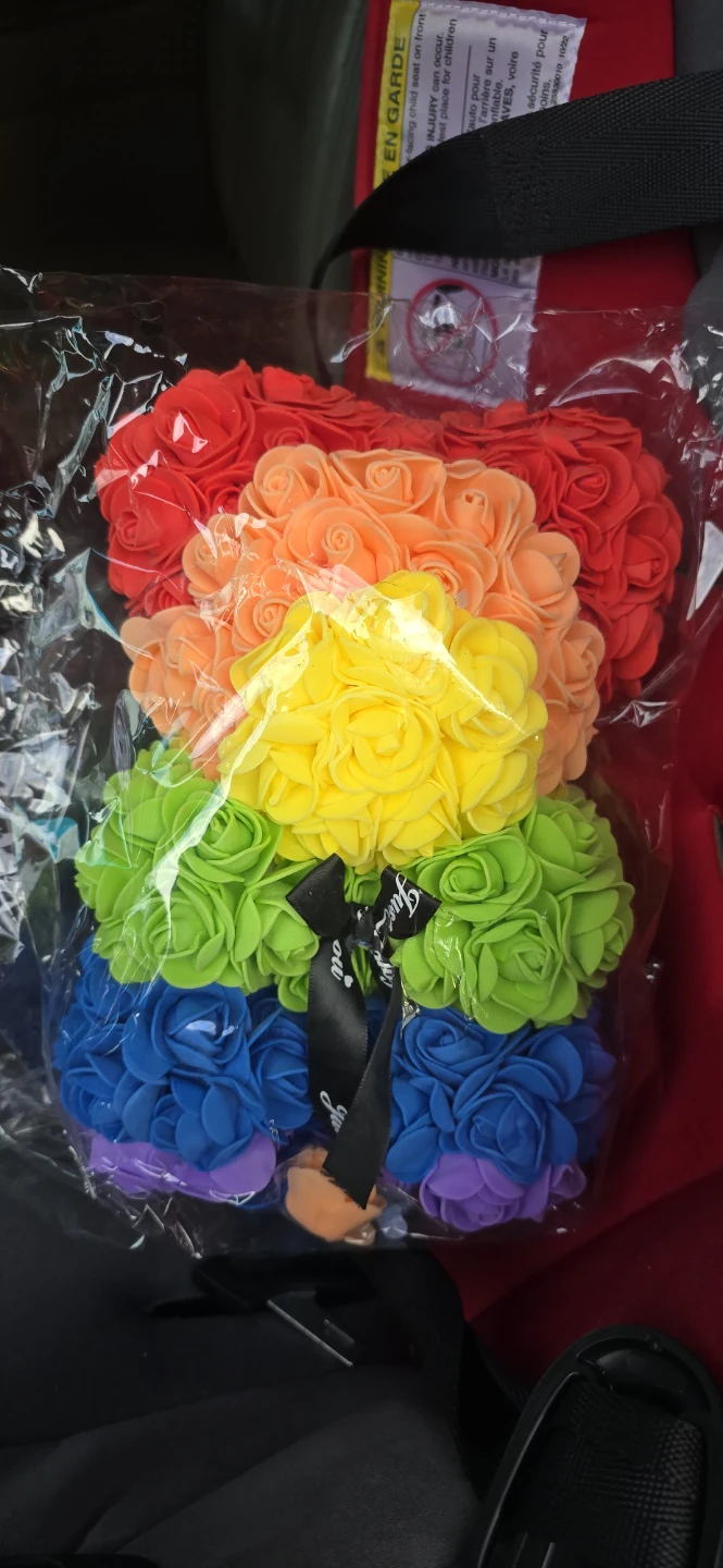 Rainbow Rose Teddy Bear - photo 2