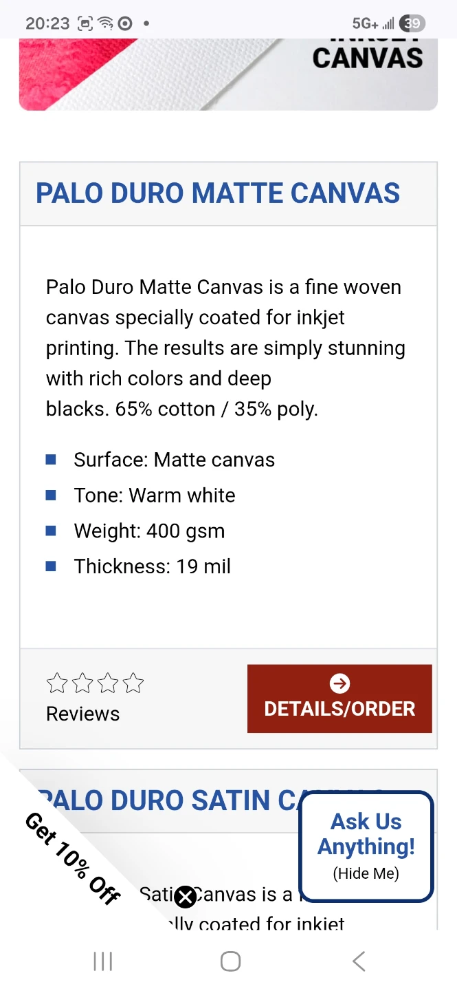 9pc lot Printable Inkjet Matte Canvas 17" x 50' 🥕 - photo 5