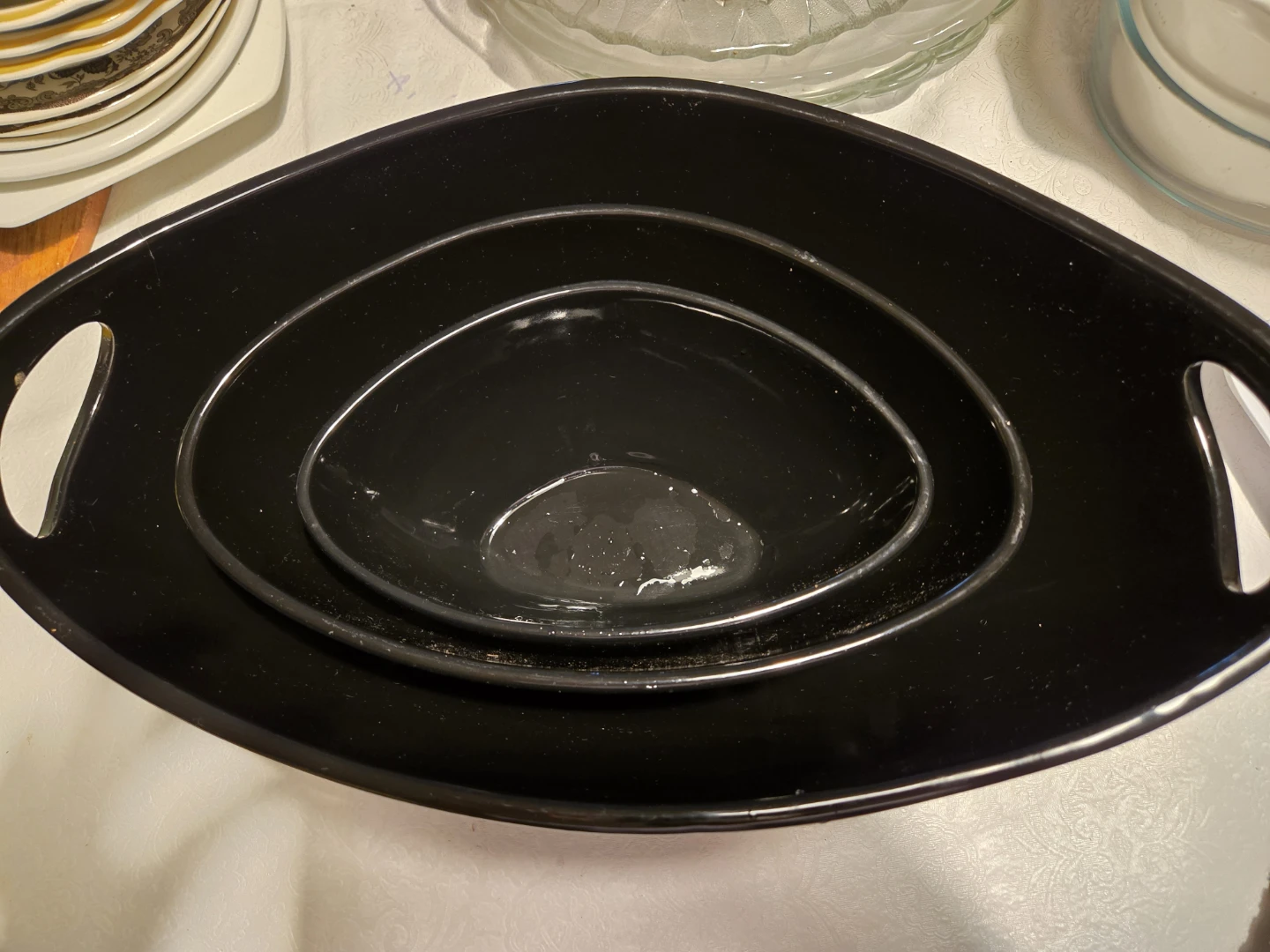 Black Nesting Serving Bowls (set of 3) - photo 3