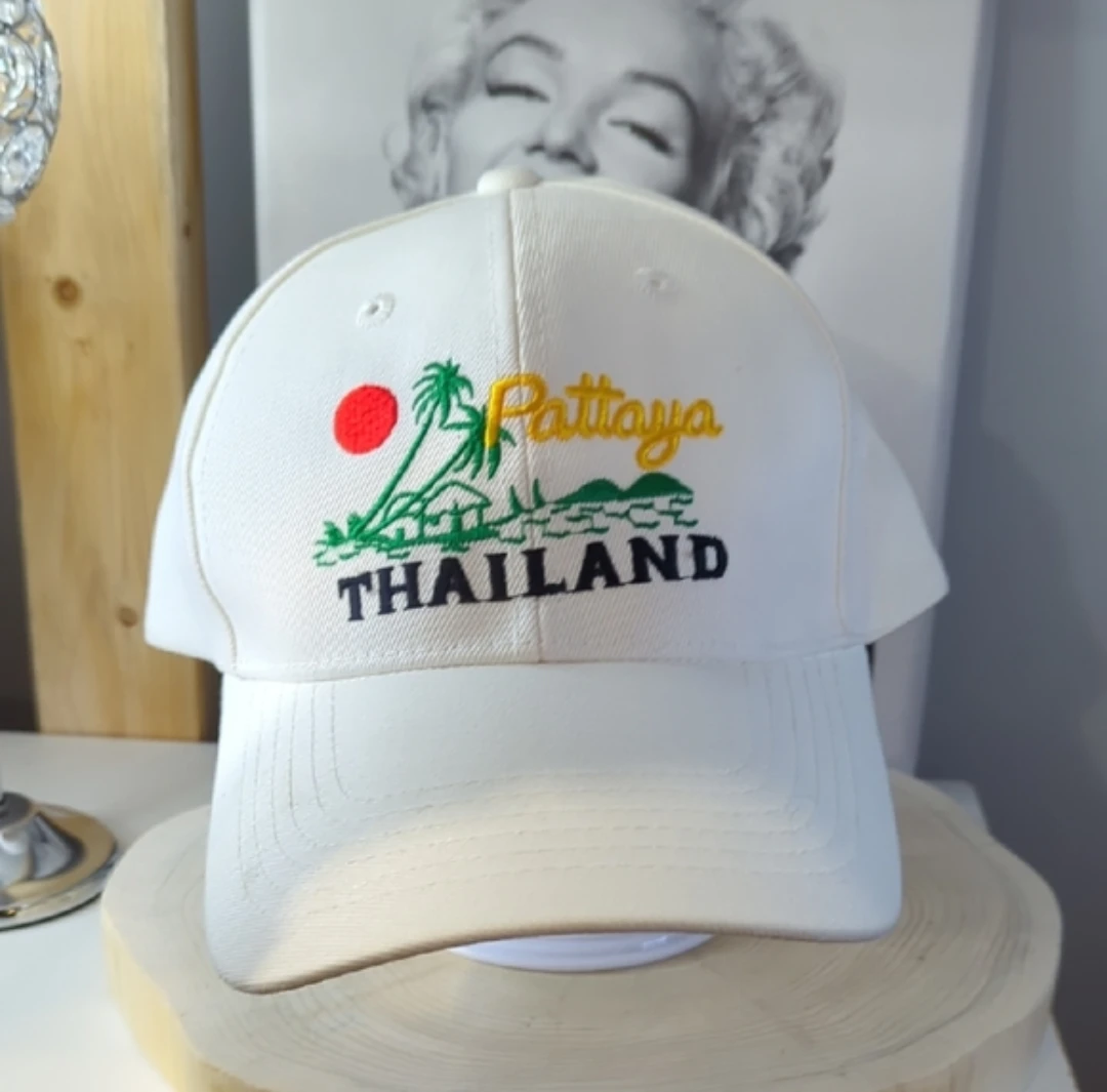 White Pattaya Thailand Baseball Cap