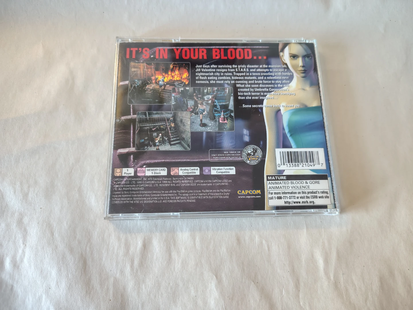 Resident Evil 3 PS1 Complete CIB Excellent Condition - photo 2