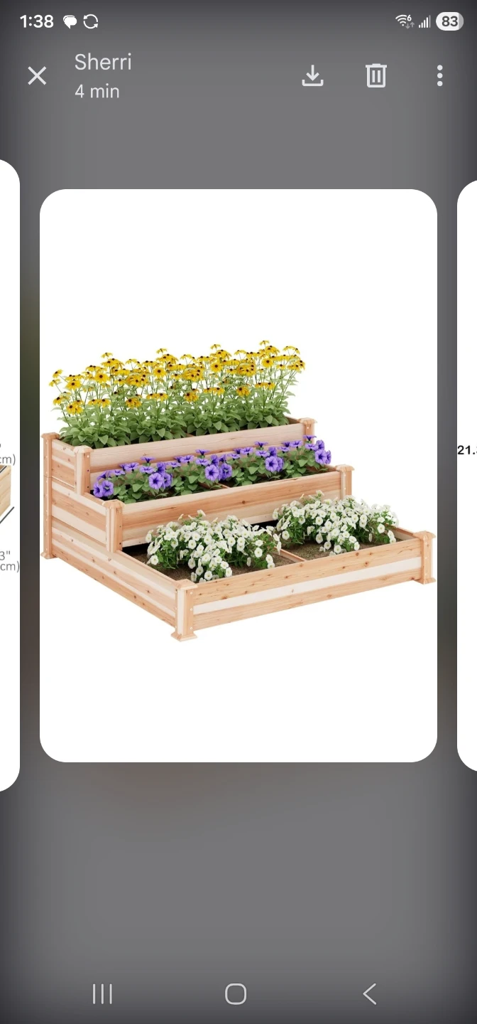 Outsunny Tiered Raised Garden Bed Planter Box