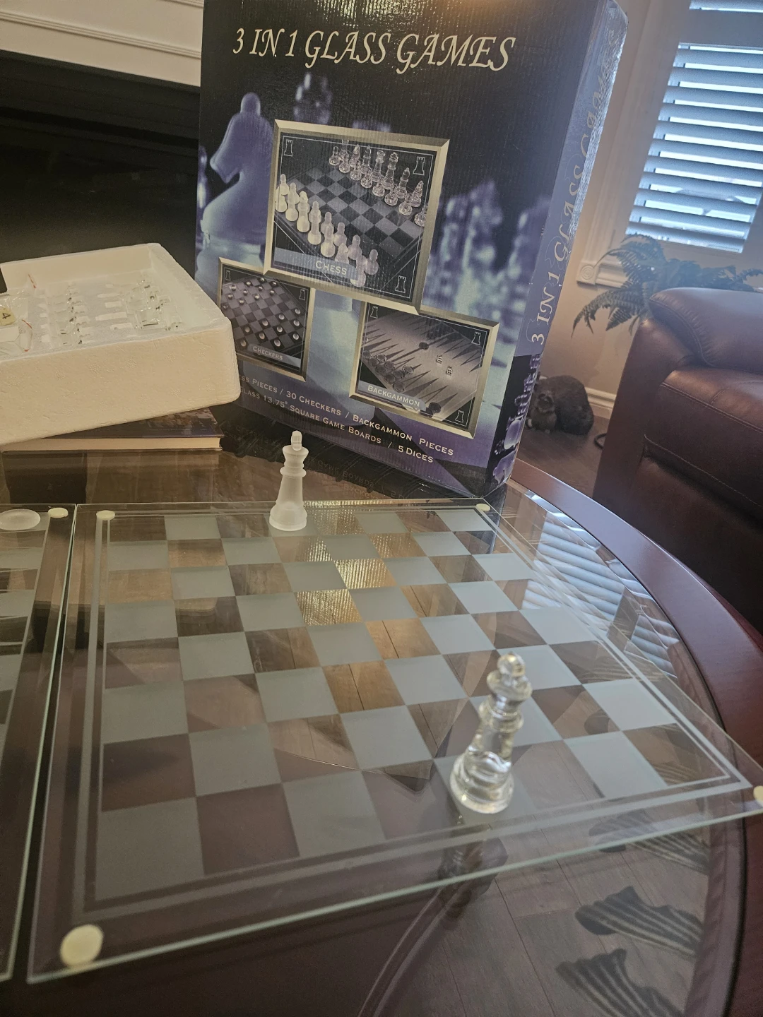 3 in 1 Glass Games - Chess, Checkers, Backgammon - photo 4