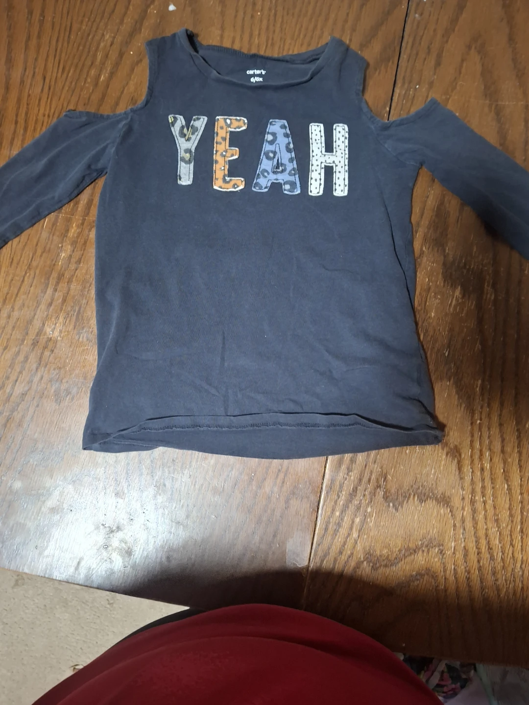 Carter's Cold Shoulder "YEAH" T-Shirt - 6/6X