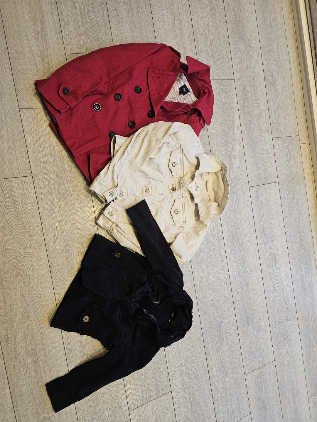 Gap Women's Red Double-Breasted Pea Coat