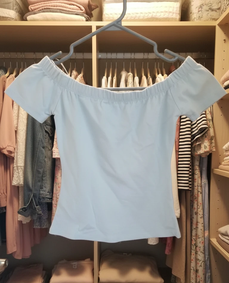 Blue Off-the-Shoulder Top - brand new
