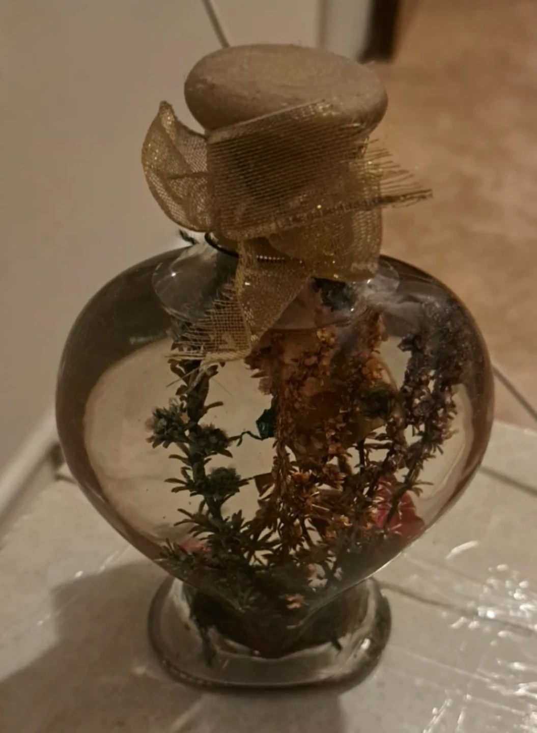 Victorian Style Liquid Candle Bottle with cord