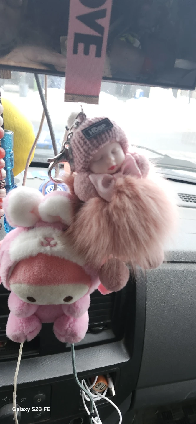 Cute Pink Bunny and Baby Doll Keychain Charms. Each $5 - photo 3