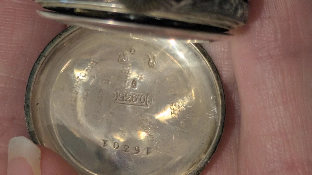93.5% Silver Antique Pendant Pocket Watch - photo 5
