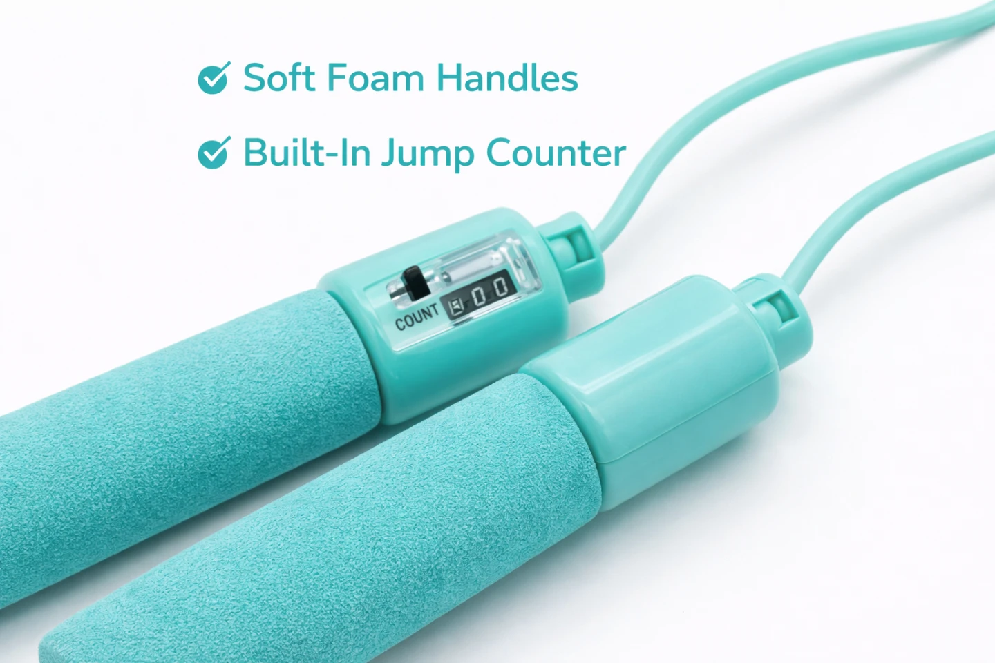 Jump Rope with Soft Foam Handles and Built-In Counter - photo 3