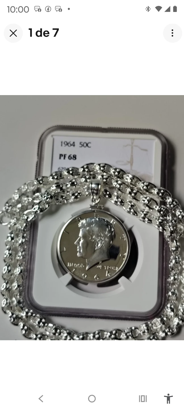 1964 Kennedy Half Dollar Coin Necklace