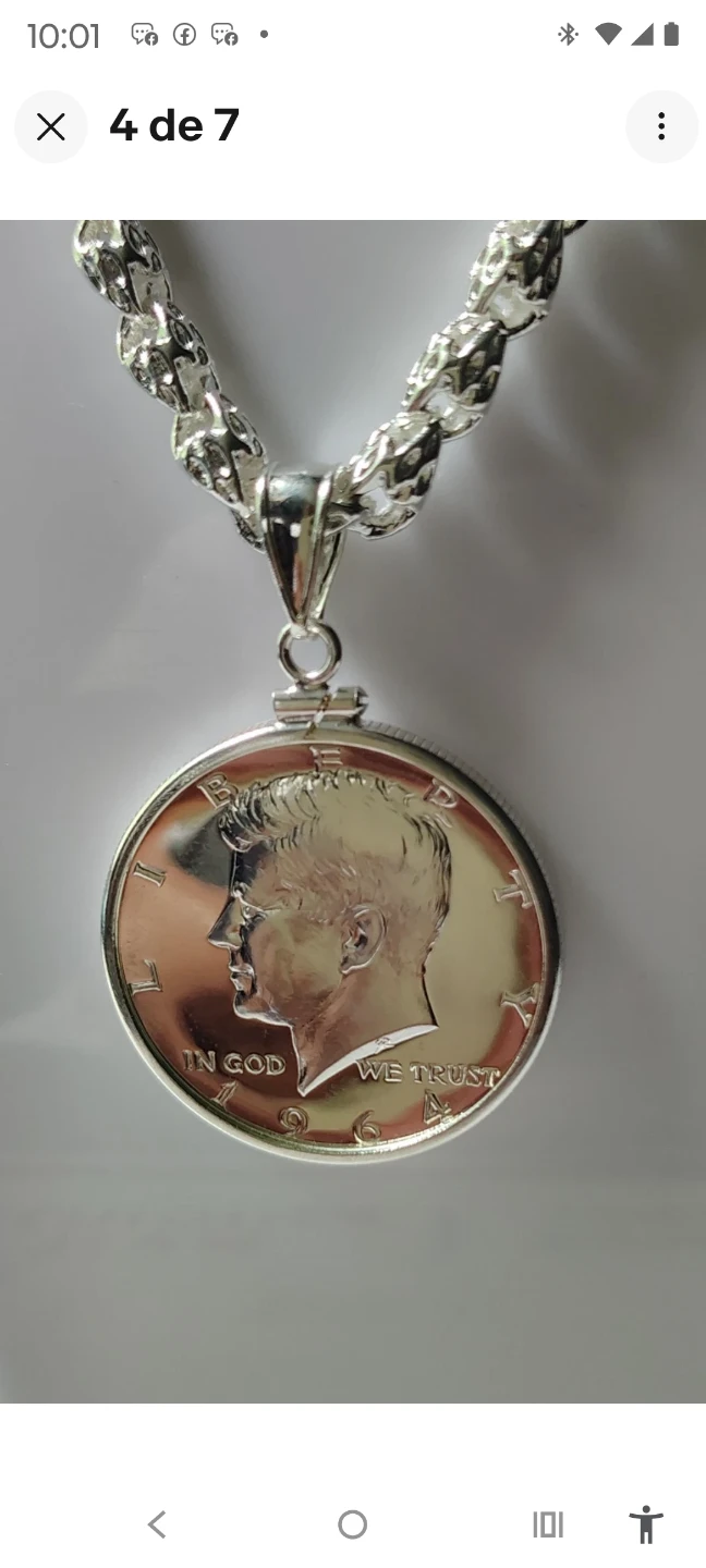 1964 Kennedy Half Dollar Coin Necklace - photo 2