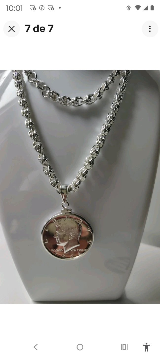 1964 Kennedy Half Dollar Coin Necklace - photo 3