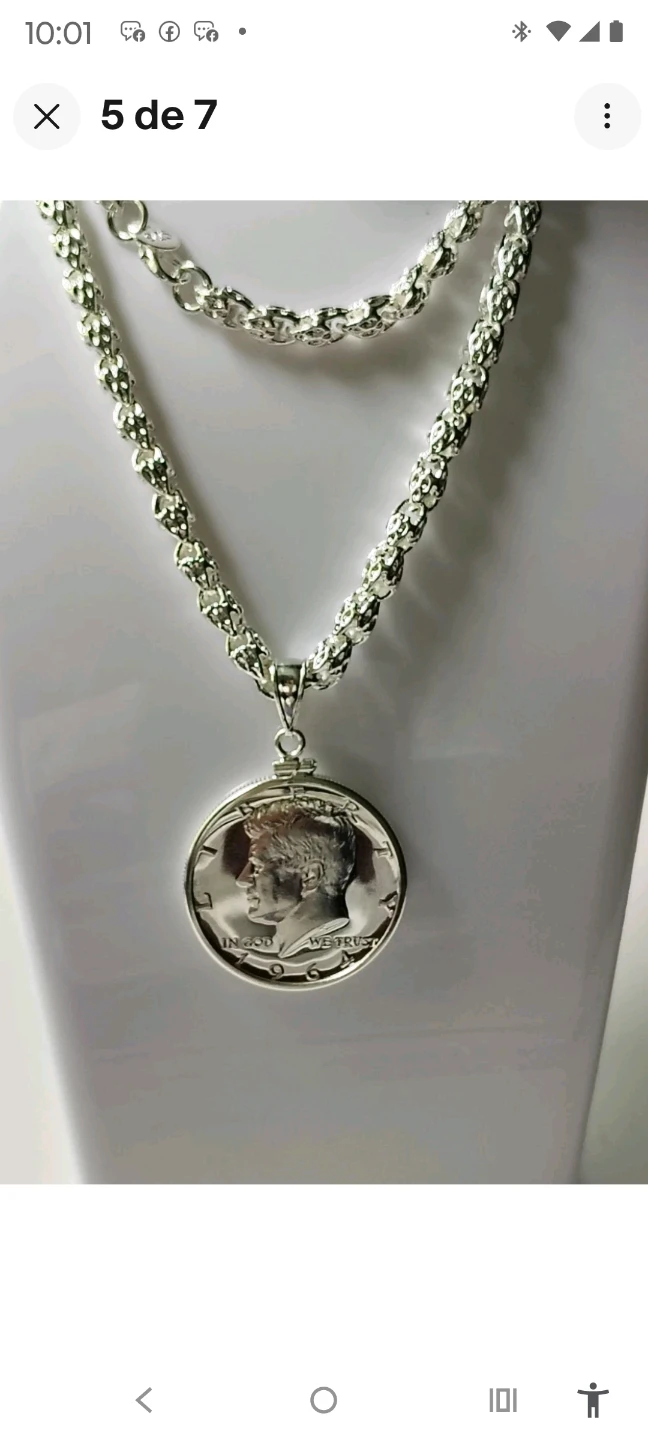 1964 Kennedy Half Dollar Coin Necklace - photo 4