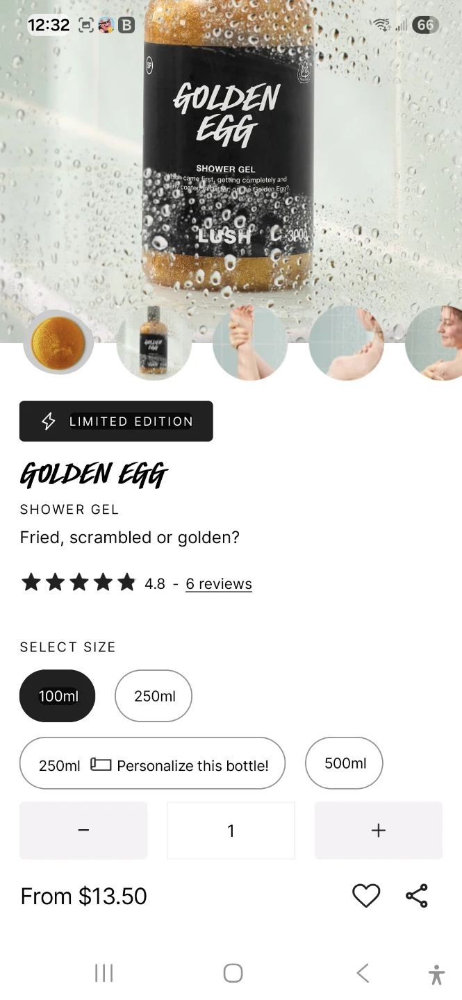 Lush Golden Egg Shower Gel 100ml