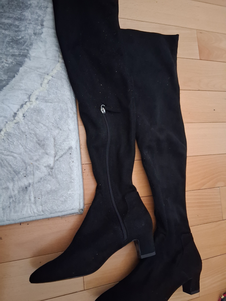 Zara Black Over-the-Knee Boots