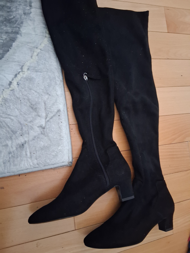 Zara Black Over-the-Knee Boots - photo 2