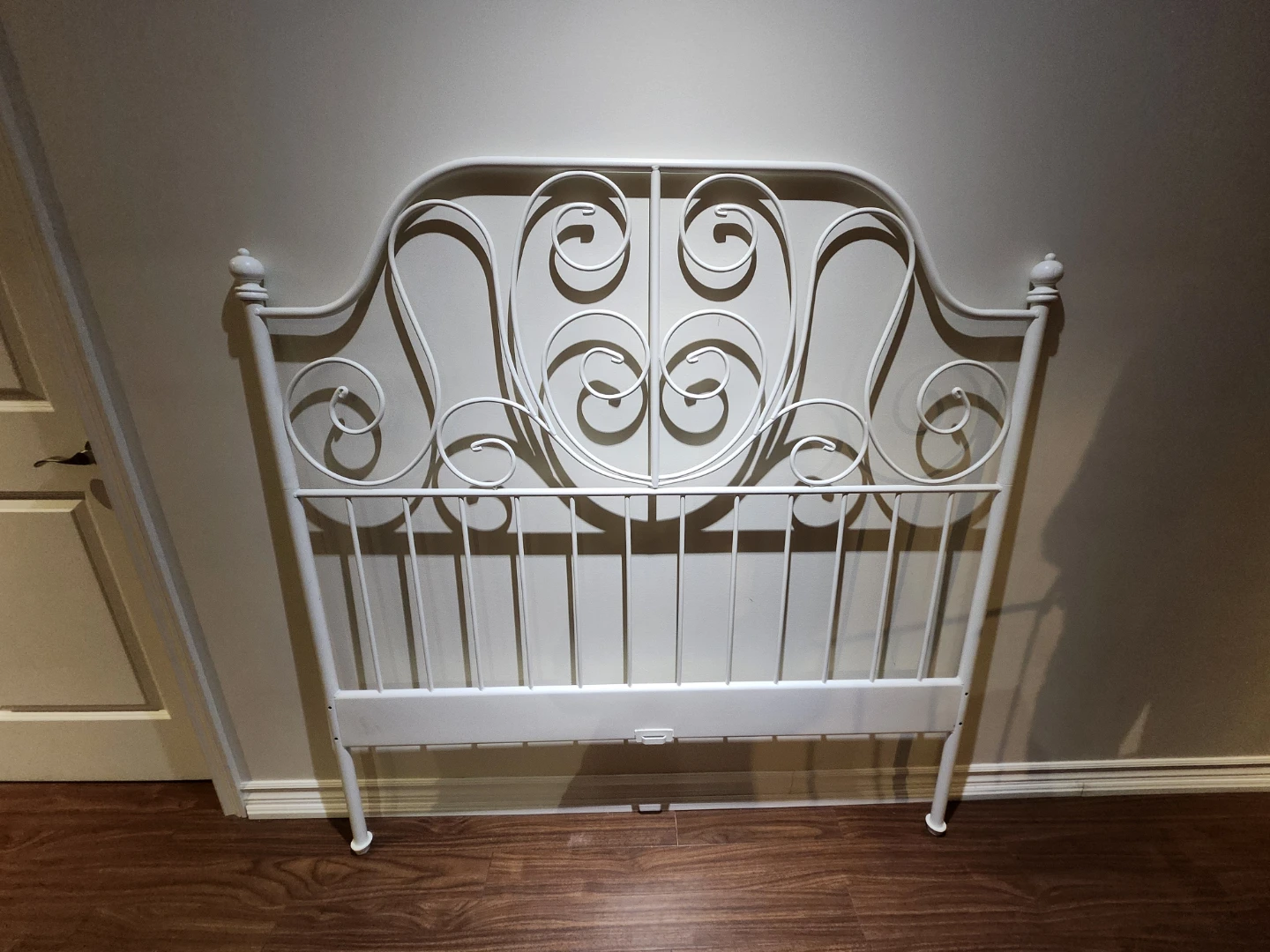 IKEA LEIRVIK White Metal Bed Frame - Double - photo 2