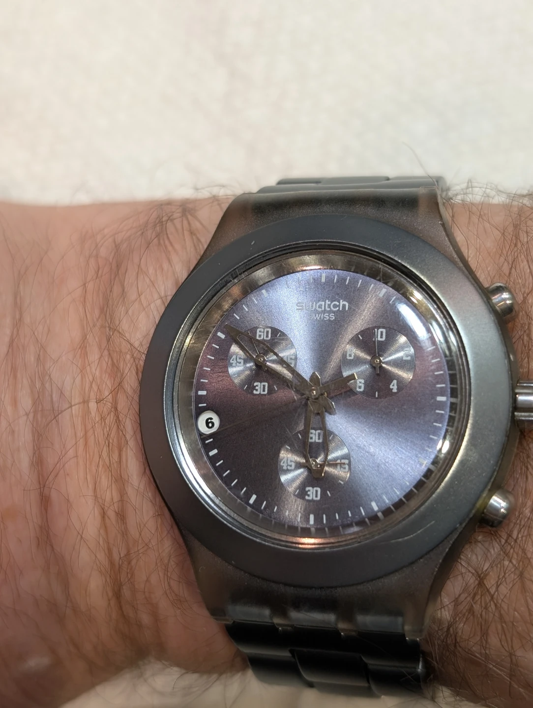 Swatch Irony Diaphane Swiss made Chronograph Watch