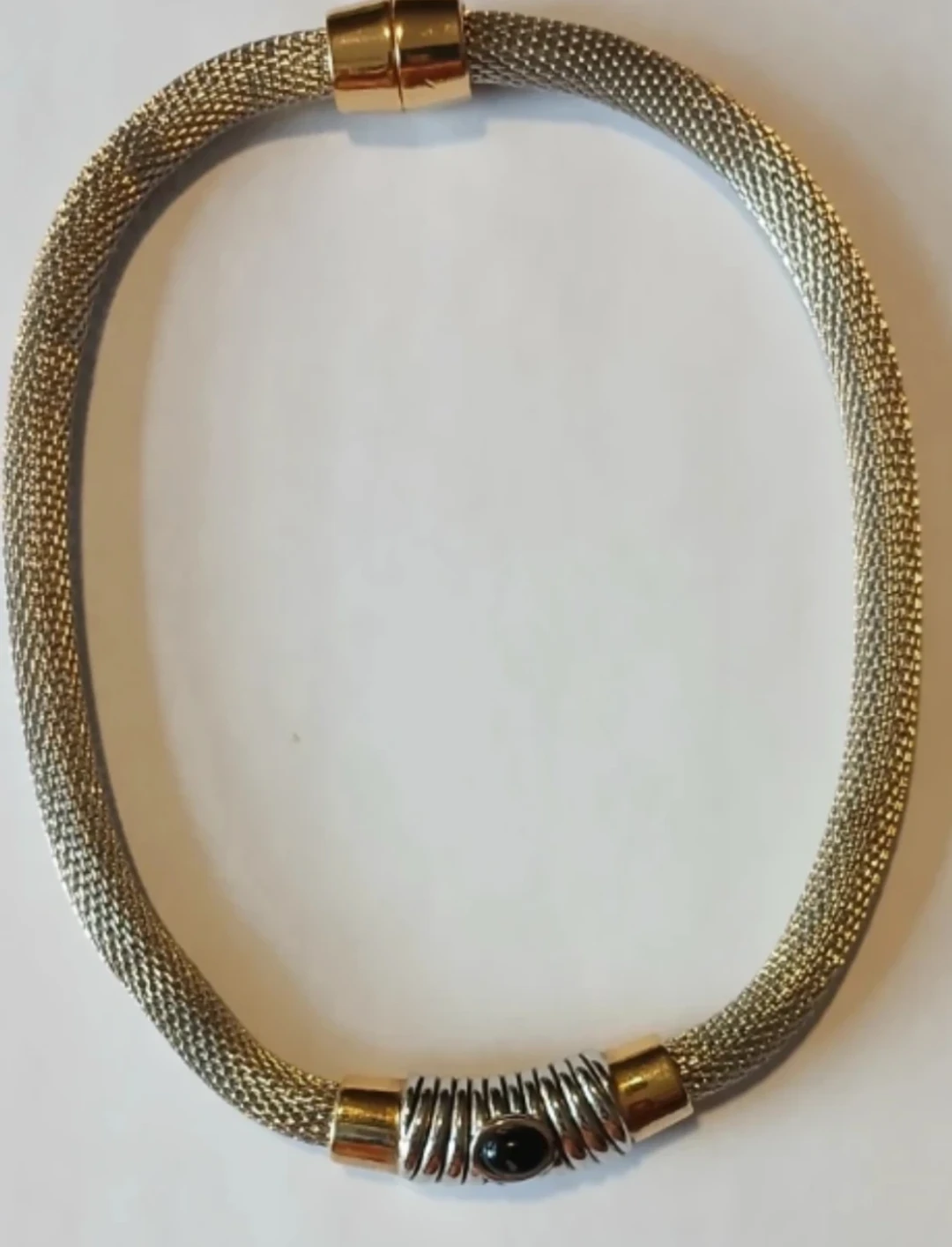 16" SILVERTONE MAGNETIC NECKLACE WITH BLACK STON÷ ACCENT - photo 2