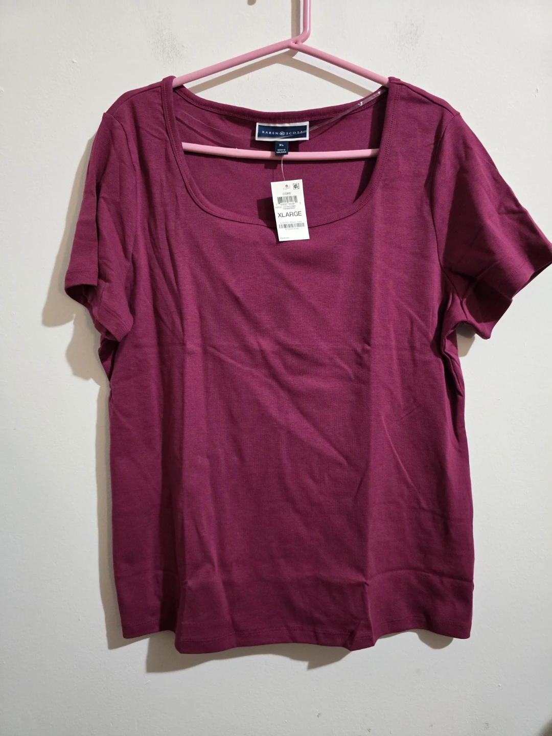 Karen Kane Women's Plus Size Square Neck T-Shirt