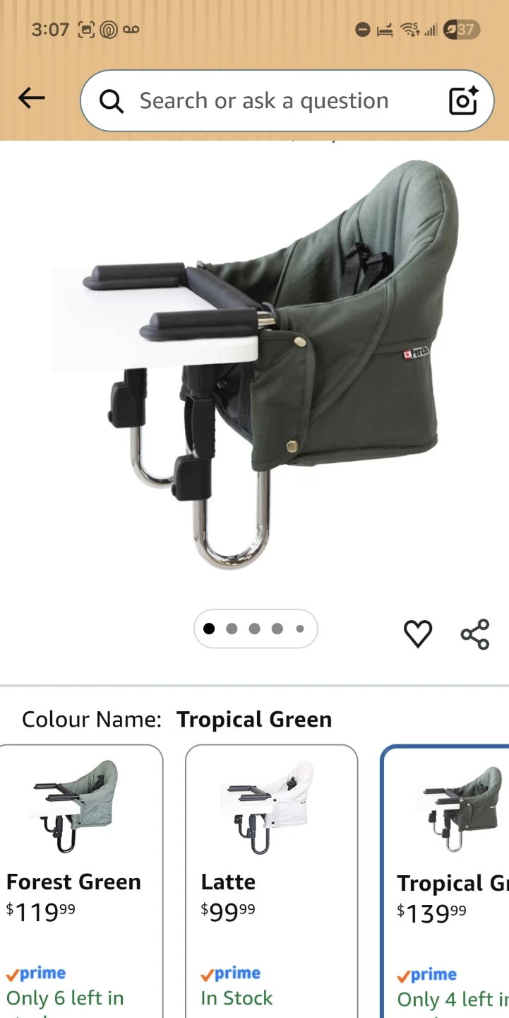 Guzzie+Guss Perch Table Chair - Tropical Green - photo 5
