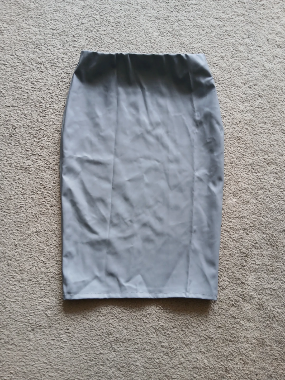 Revamped grey faux leather pencil skirt, size XXS - photo 2