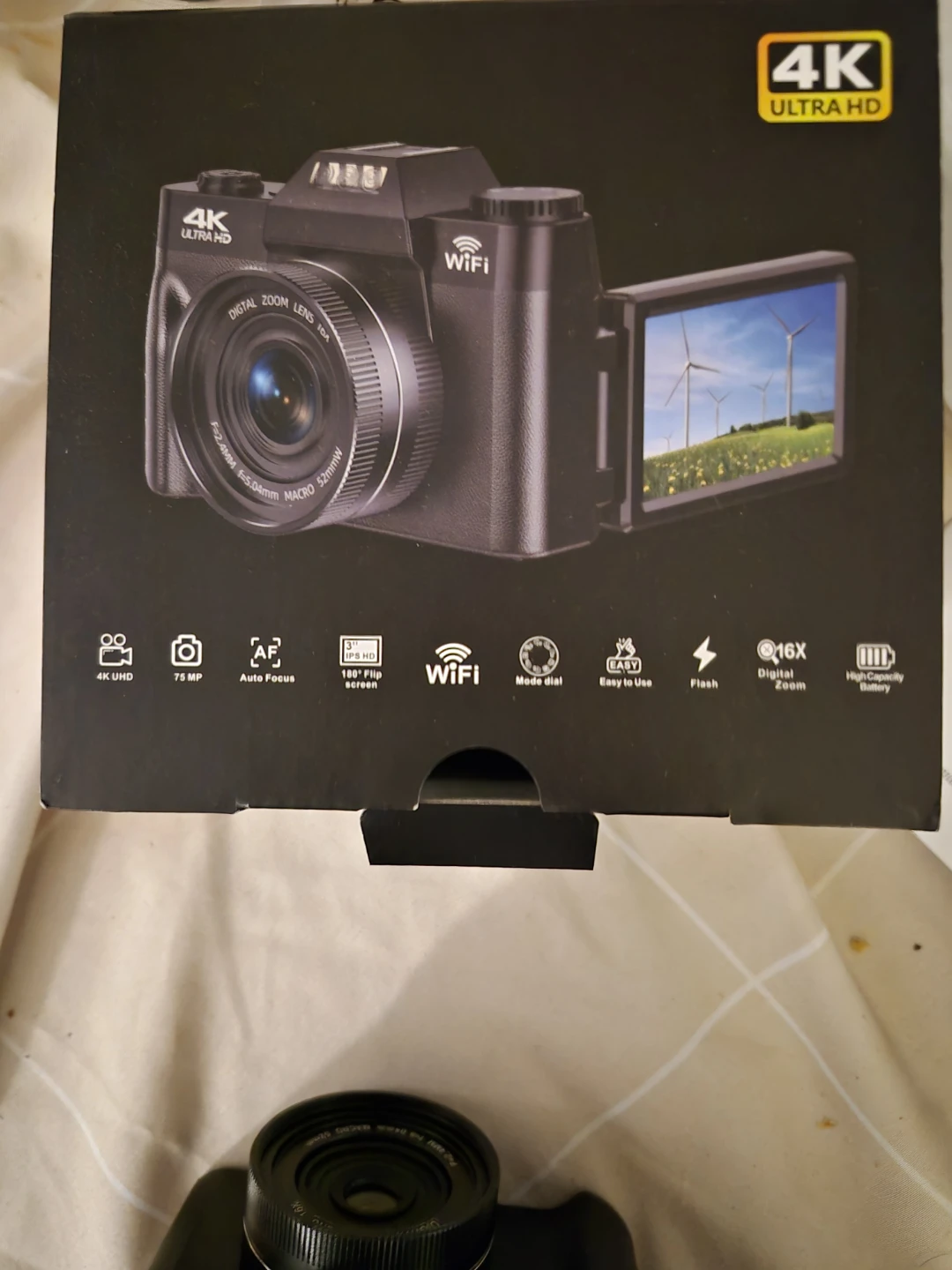 4K Ultra HD Digital Camera with 16x Zoom and WiFi