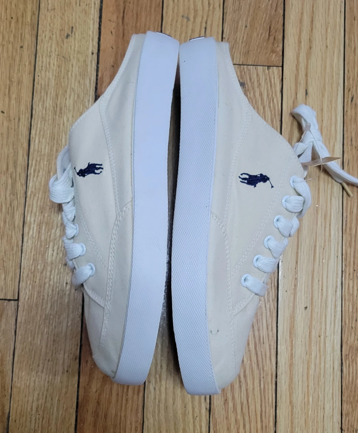 Ralph Lauren Canvas Slip-On Sneakers - Cream - Size 11M - photo 2