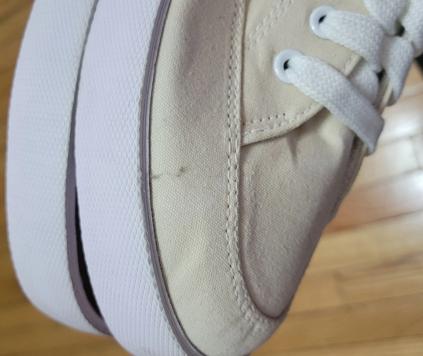 Ralph Lauren Canvas Slip-On Sneakers - Cream - Size 11M - photo 5