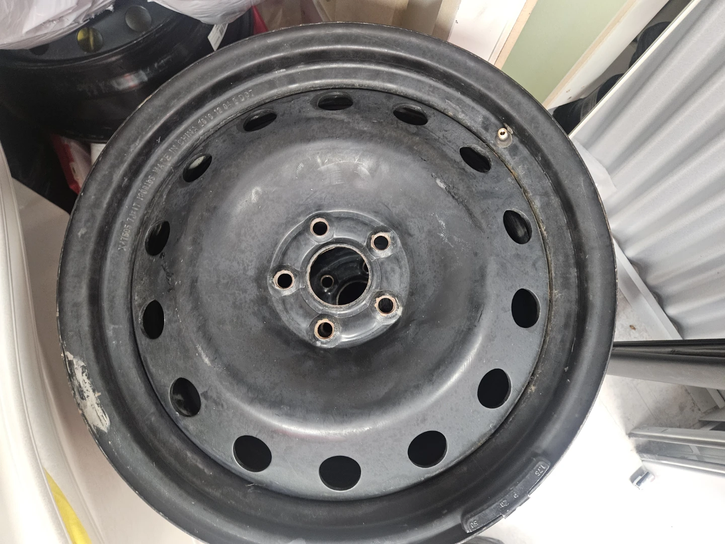 17x7 5x105 CB56.6 ET42 Black Steel Wheels (Set of 4)