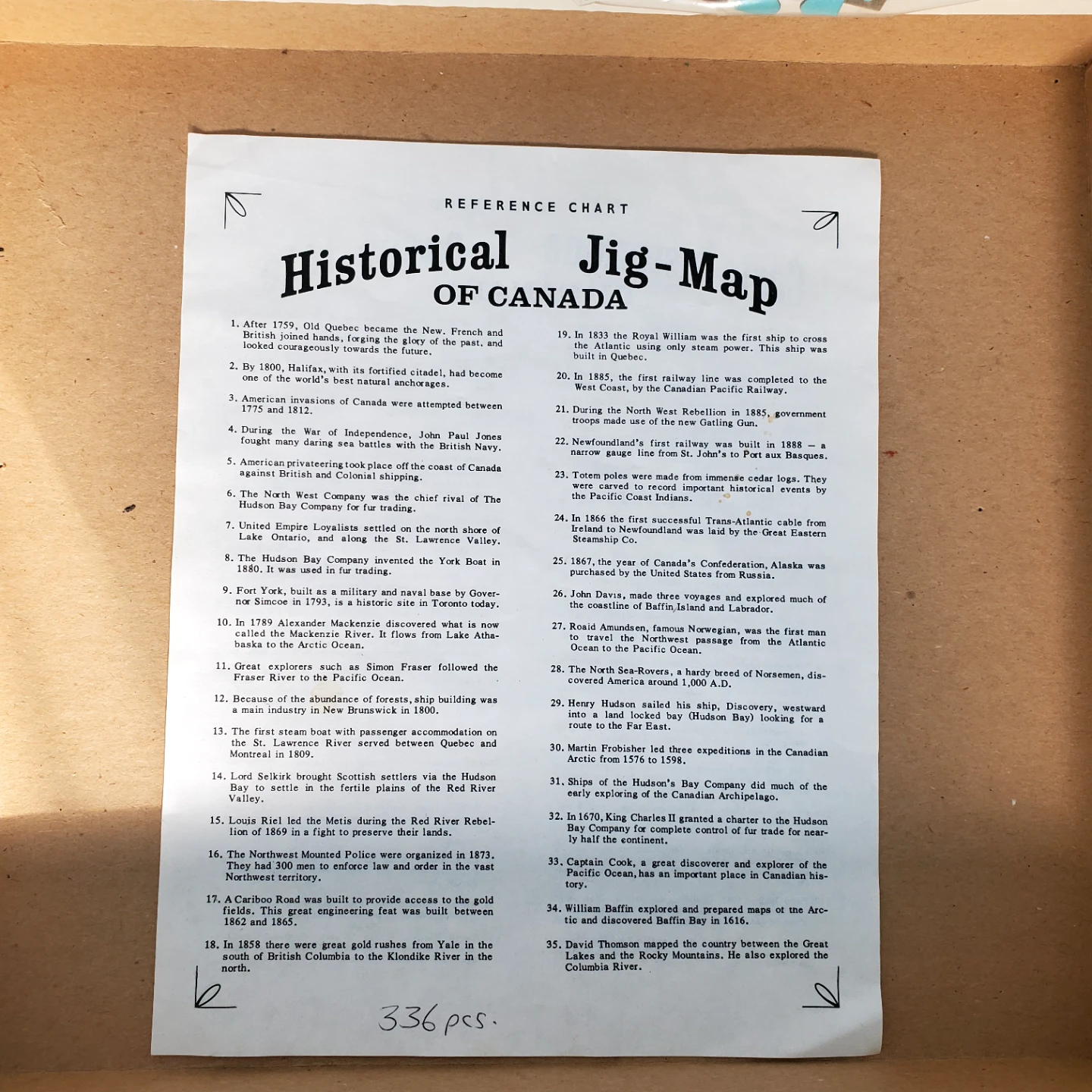 Parker Brothers Historical Jig-Map of Canada Jigsaw Puzzle - photo 2