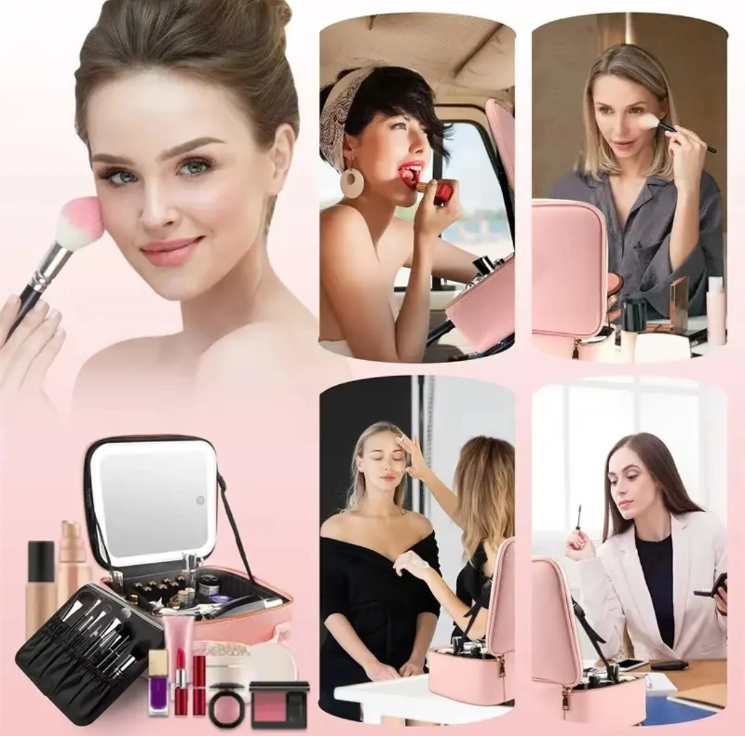 Pink Travel Cosmetic Makeup Bag - photo 2