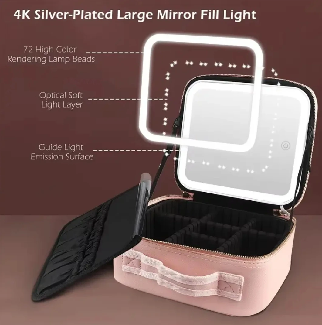 Pink Travel Cosmetic Makeup Bag - photo 3