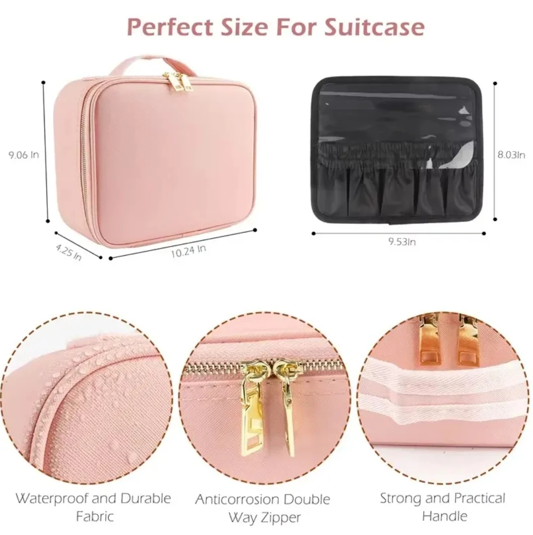 Pink Travel Cosmetic Makeup Bag - photo 5
