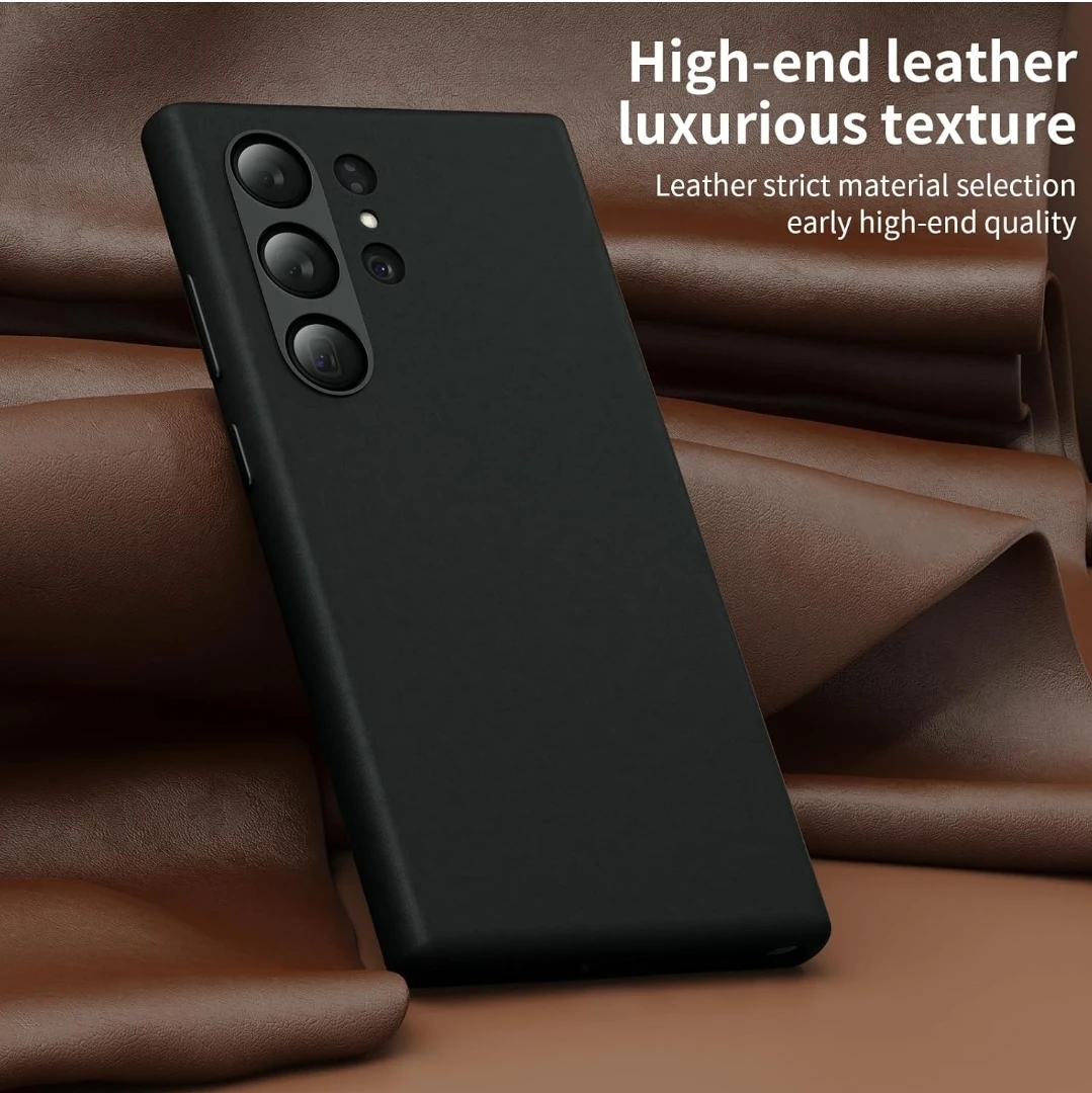 Rumwot Black Leather Phone Case for Galaxy S24 Ultra - photo 3